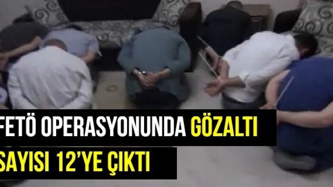 FETÖ Operasyonunda Gözaltı sayısı 12'ye çıktı