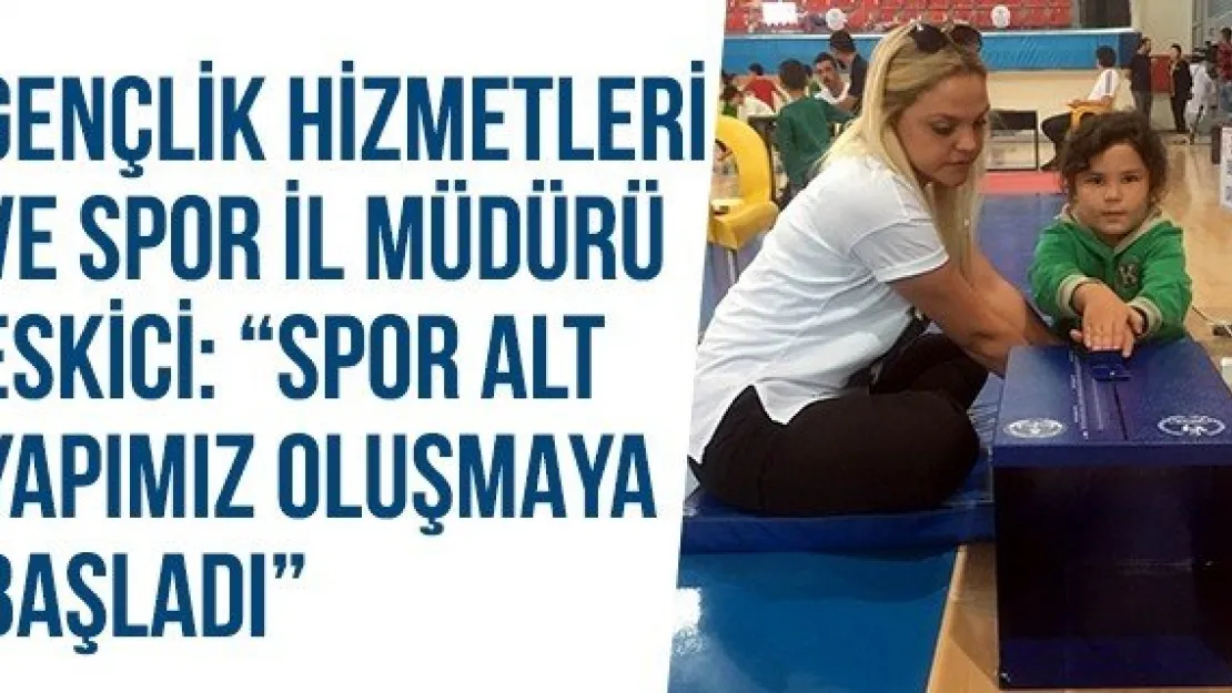 Gençlik Hizmetleri ve Spor İl Müdürü Eskici: 'Spor alt yapımız oluşmaya başladı'