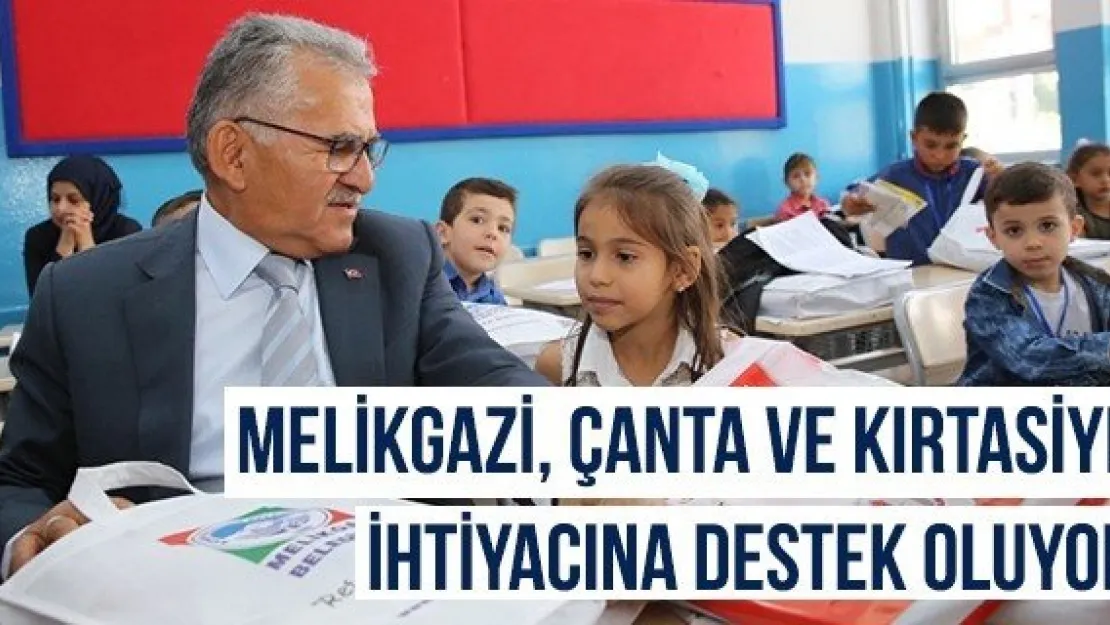 Melikgazi, çanta ve kırtasiye ihtiyacına destek oluyor