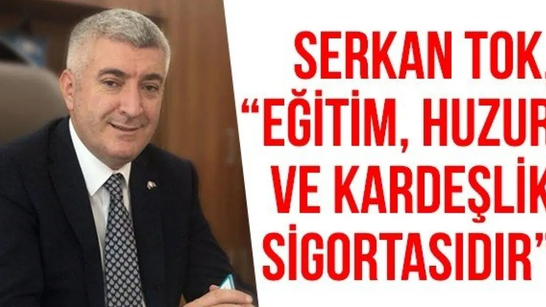 Serkan Tok, 'Eğitim, huzur ve kardeşlik sigortasıdır'