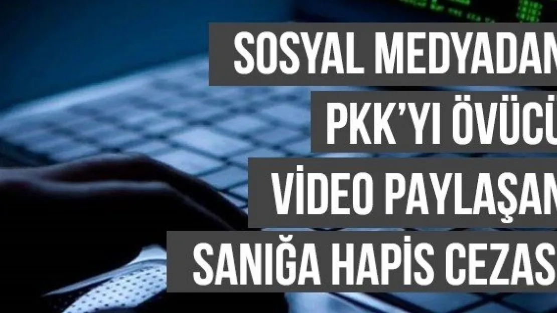 Sosyal medyadan PKK'yı övücü video paylaşan sanığa hapis cezası