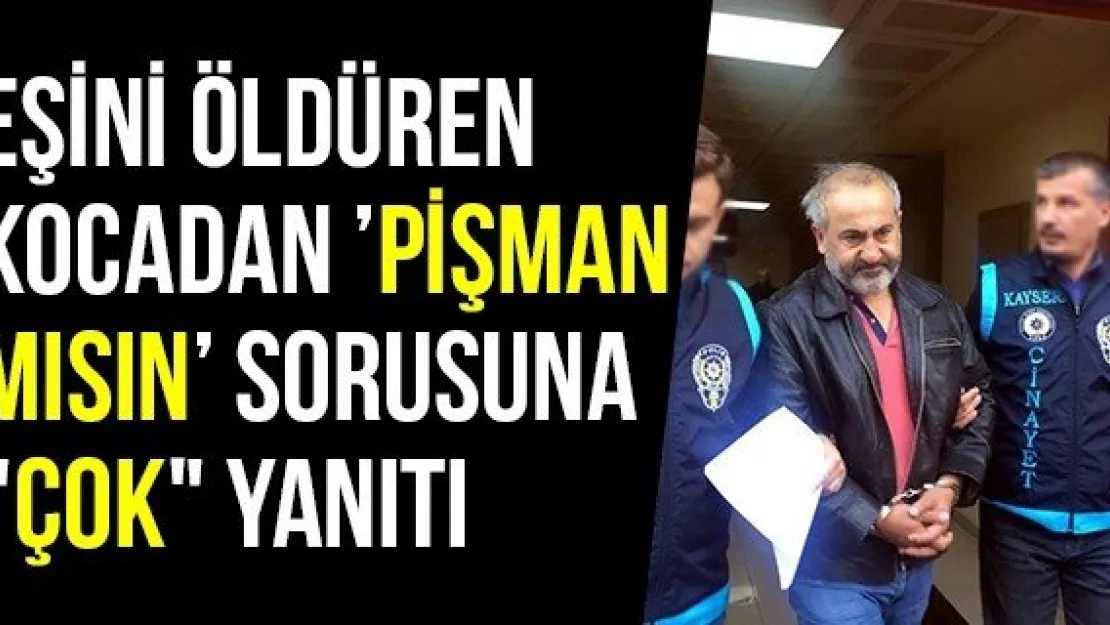 Eşini Öldüren Kocadan 'Pişman Mısın' Sorusuna "Çok" Yanıtı