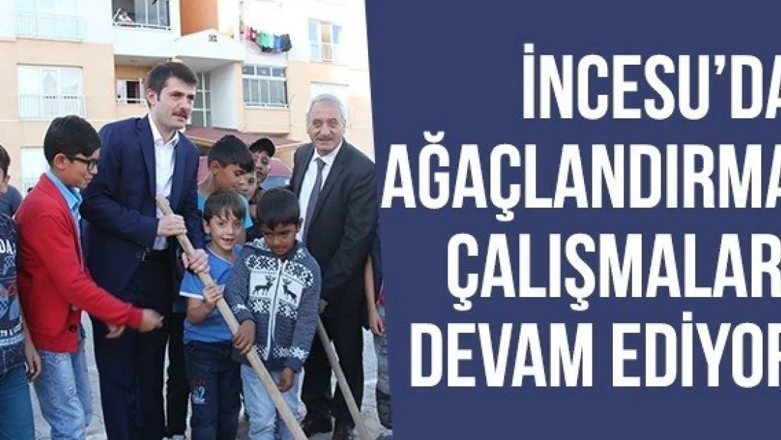 İncesu'da Ağaçlandırma Çalışmaları Devam Ediyor