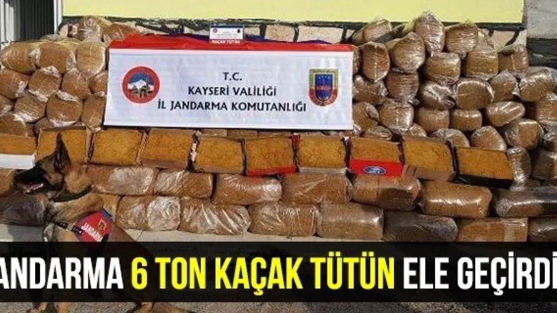 Jandarma 6 Ton Kaçak Tütün Ele Geçirdi