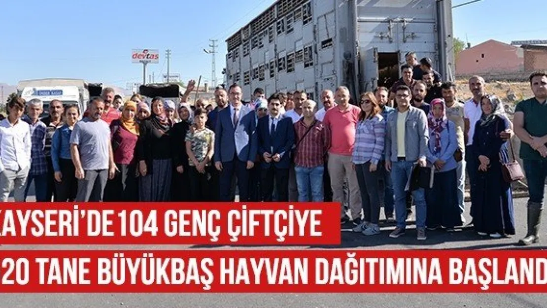 Kayseri'de 104 Genç Çiftçiye 520 Tane Büyükbaş Hayvan Dağıtımına Başlandı