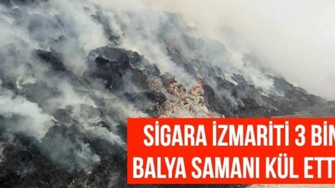 Sigara İzmariti 3 Bin Balya Samanı Kül Etti