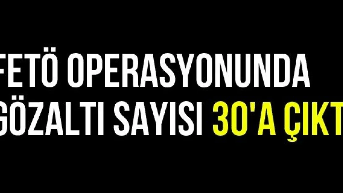 FETÖ Operasyonunda Gözaltı Sayısı 30'a Çıktı