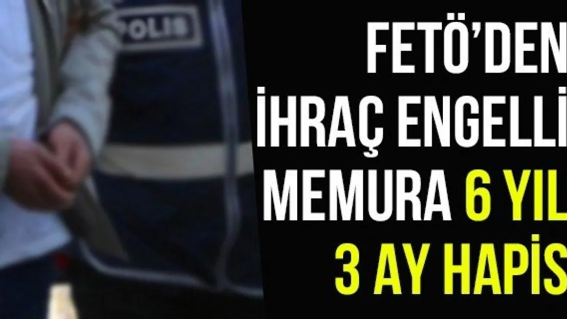 FETÖ'den İhraç Engelli Memura 6 Yıl 3 Ay Hapis