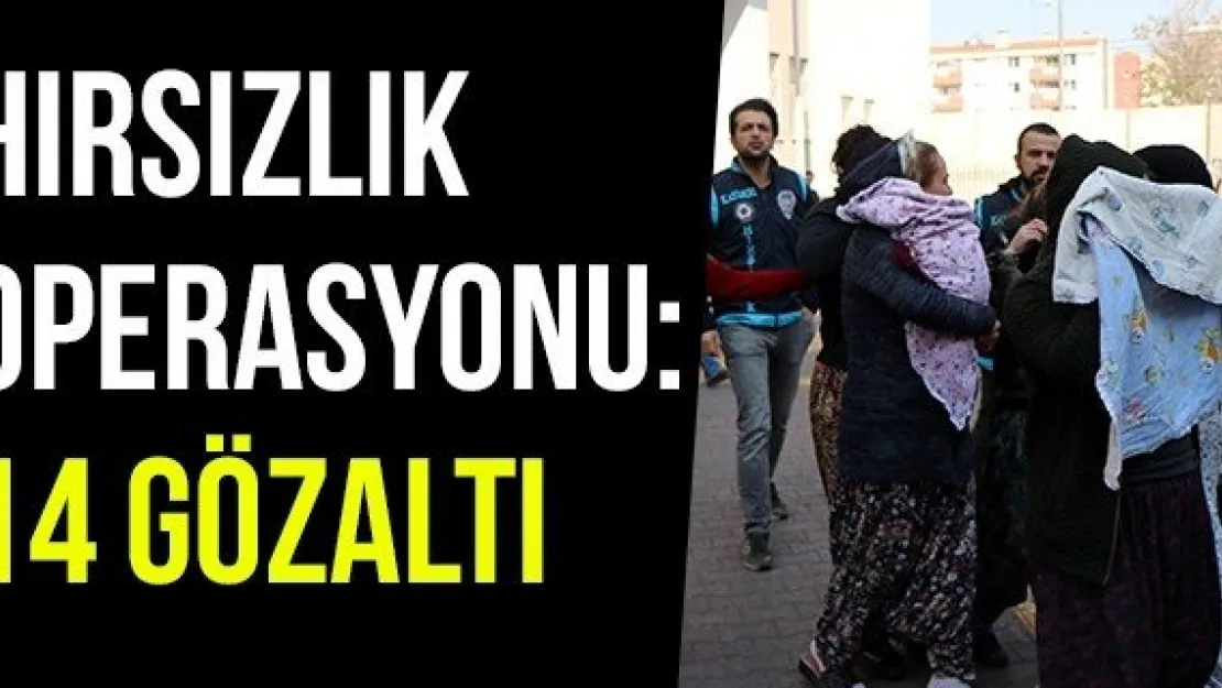 Hırsızlık Operasyonu: 14 Gözaltı