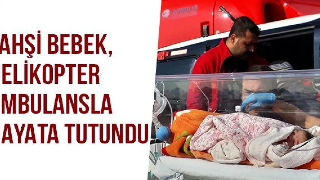 Yahşi Bebek, Helikopter Ambulansla Hayata Tutundu