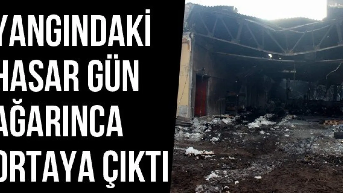 Yangındaki Hasar Gün Ağarınca Ortaya Çıktı