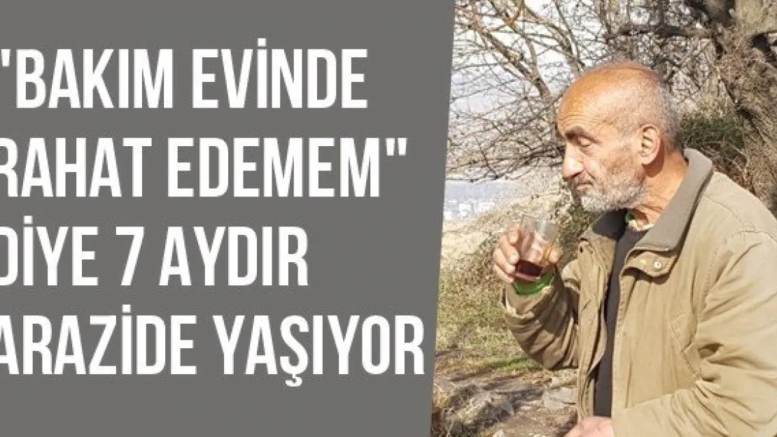 &quotBakım Evinde Rahat Edemem" Diye 7 Aydır Arazide Yaşıyor