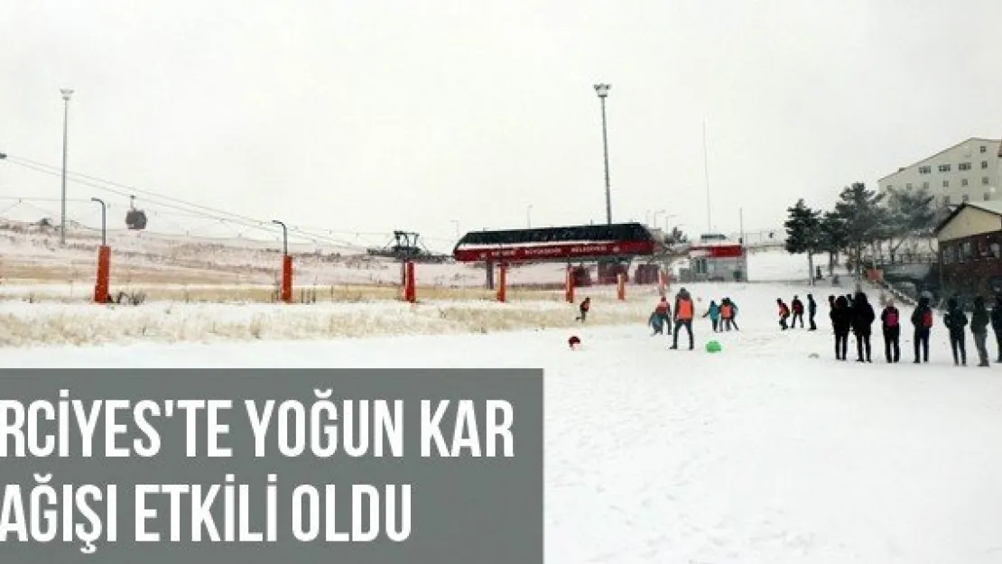 Erciyes'te Yoğun Kar Yağışı Etkili Oldu