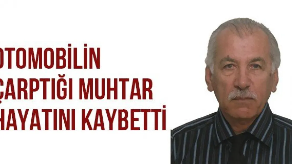 Otomobilin Çarptığı Muhtar Hayatını Kaybetti