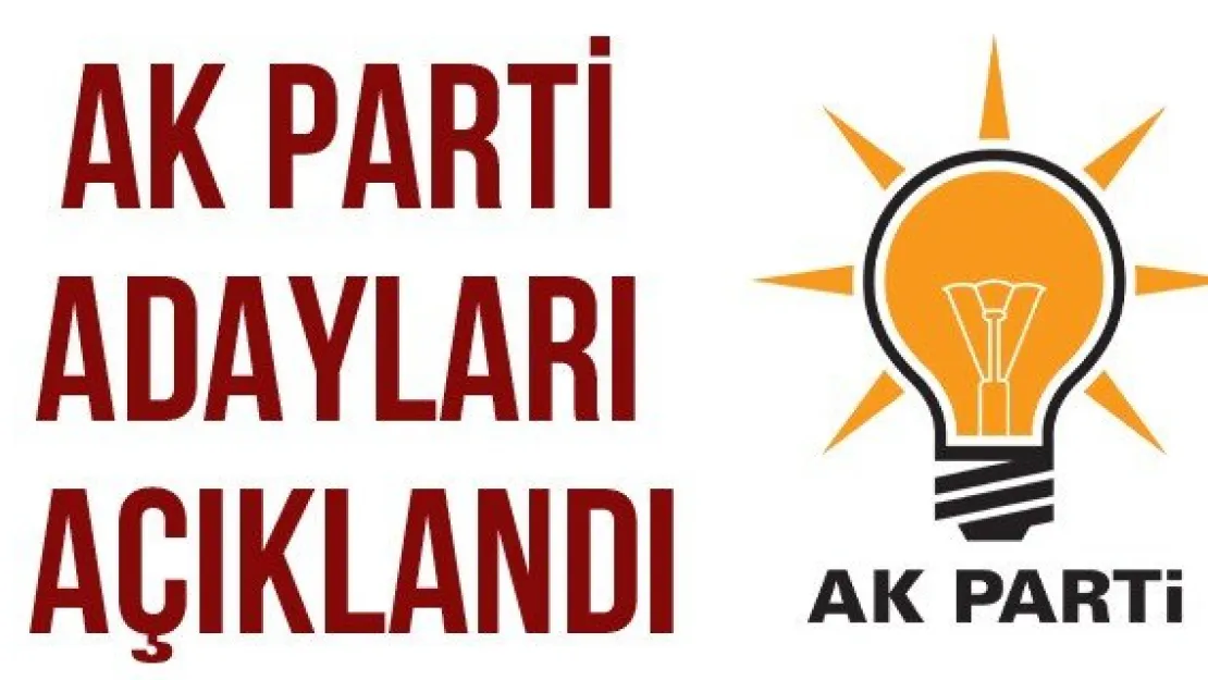 Ak Parti Adayları Açıklandı