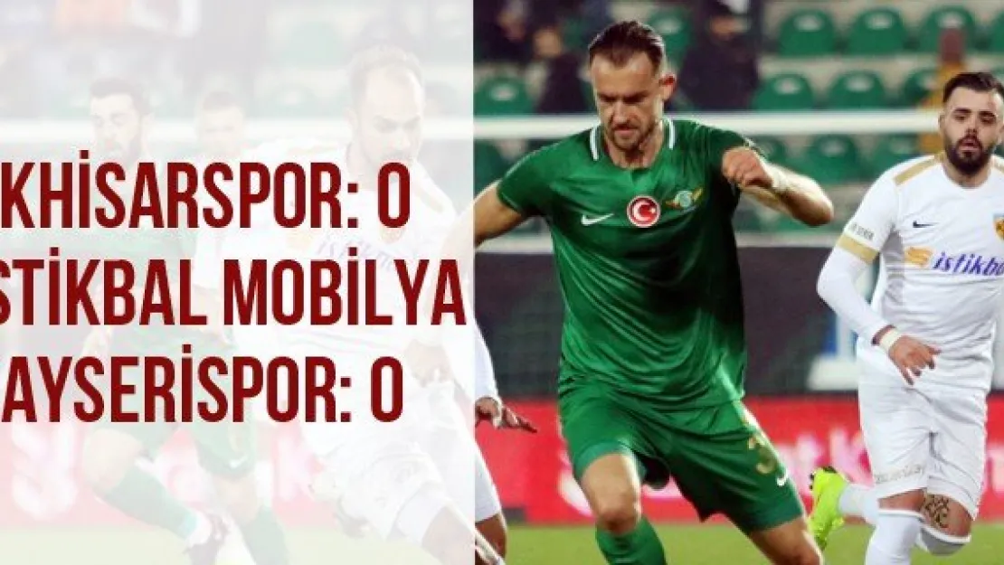  Akhisarspor: 0 - İstikbal Mobilya Kayserispor: 0