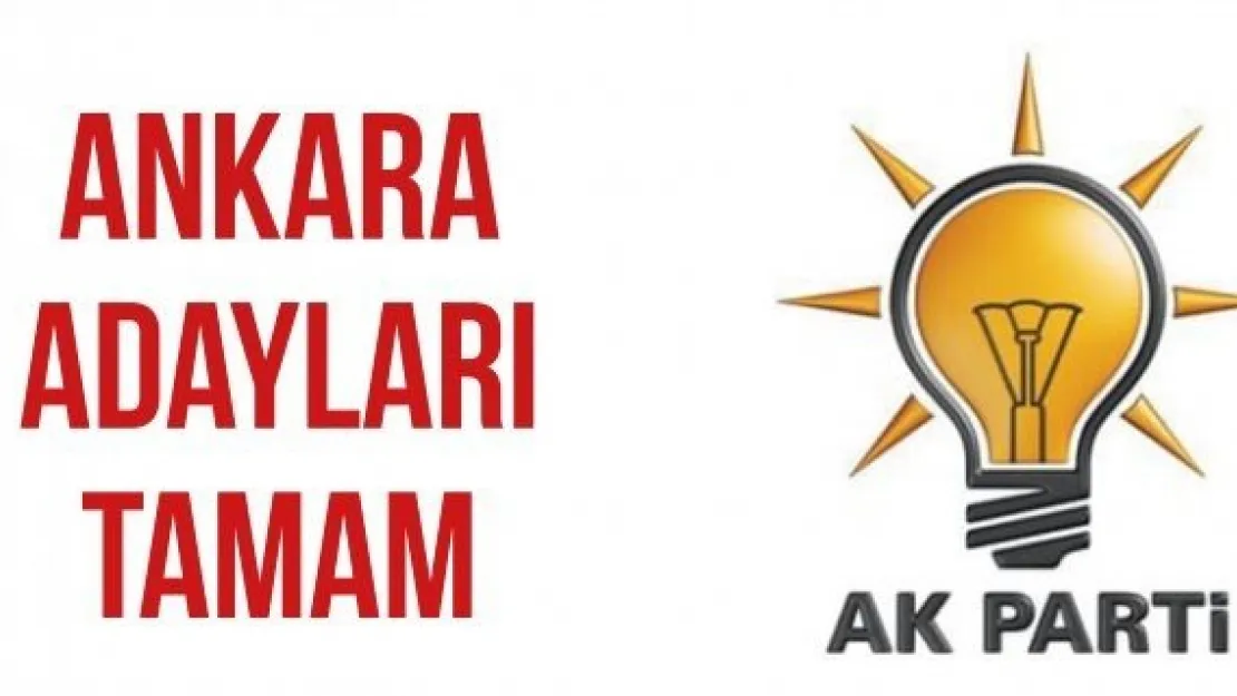 ANKARA ADAYLARI TAMAM