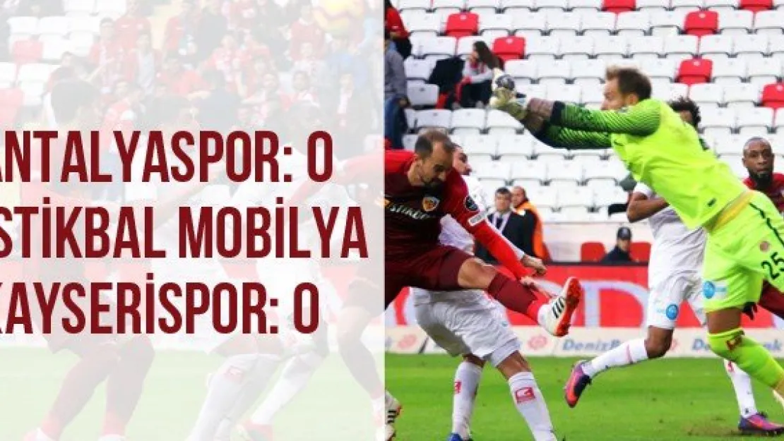 Antalyaspor: 0 - İstikbal Mobilya Kayserispor: 0 