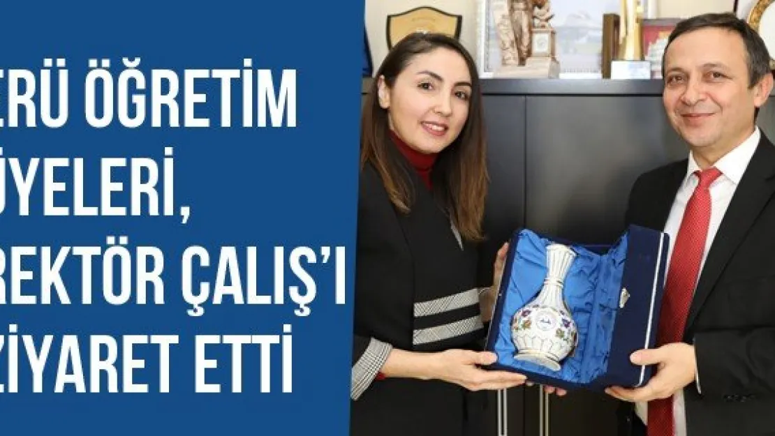 ERÜ Öğretim Üyeleri, Rektör Çalış'ı Ziyaret Etti