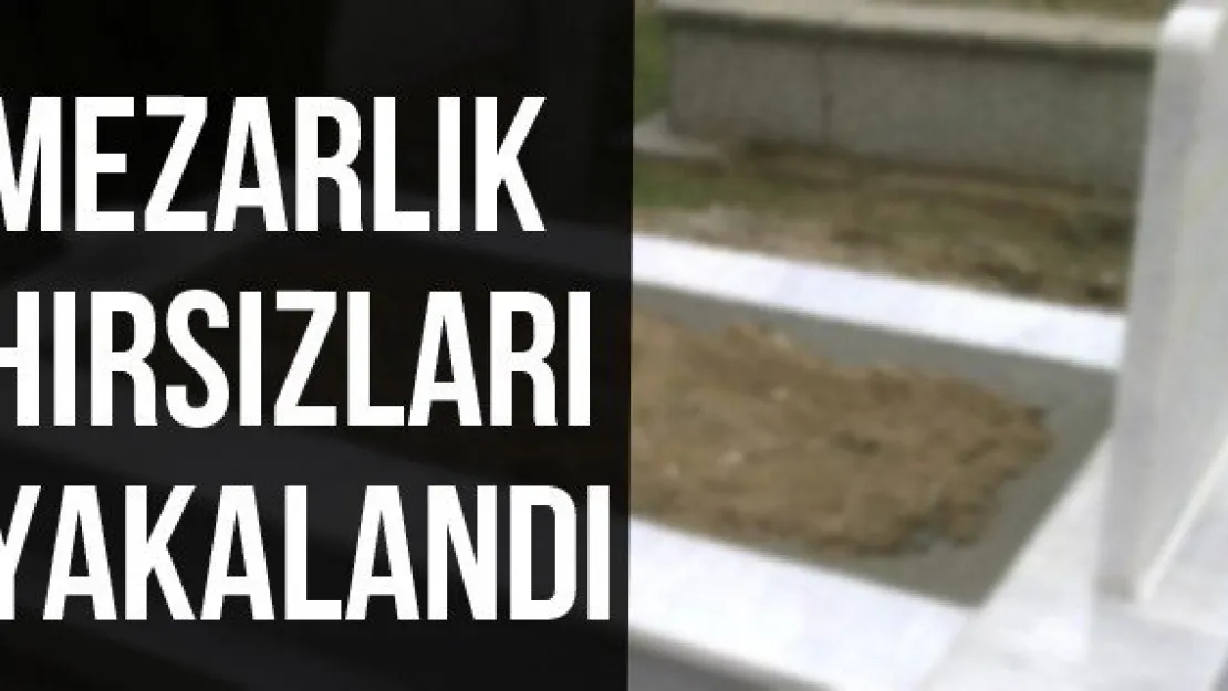 Mezarlık hırsızları yakalandı