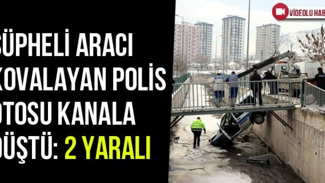 Şüpheli Aracı Kovalayan Polis Otosu Kanala Düştü: 2 Yaralı