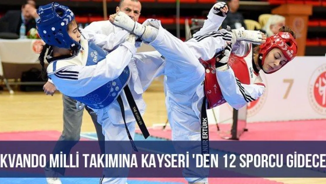 Tekvando Milli takımına Kayseri 'den 12 sporcu gidecek