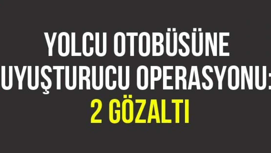 Yolcu otobüsüne uyuşturucu operasyonu: 2 gözaltı