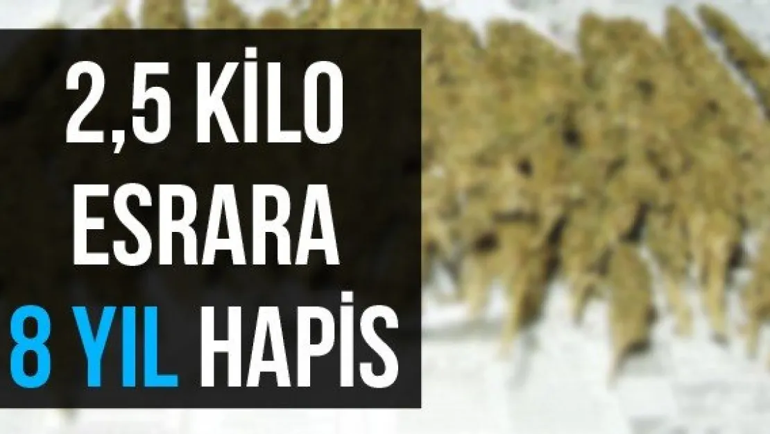 2,5 Kilo Esrara 8 Yıl Hapis