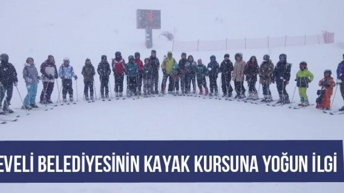 Develi Belediyesinin kayak kursuna yoğun ilgi