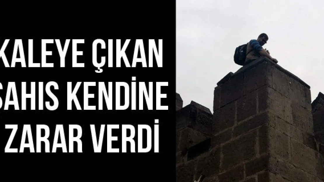 Kaleye Çıkan Şahıs Kendine Zarar Verdi