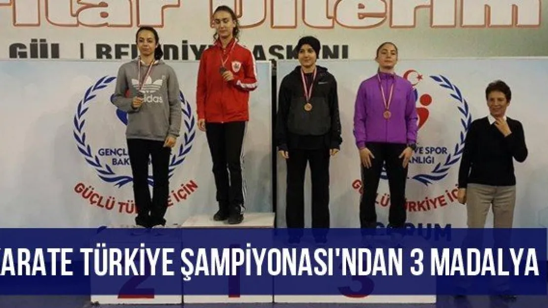 Karate Türkiye Şampiyonası'ndan 3 Madalya
