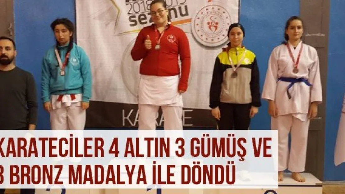 Karateciler 4 Altın 3 Gümüş ve 3 Bronz Madalya ile döndü