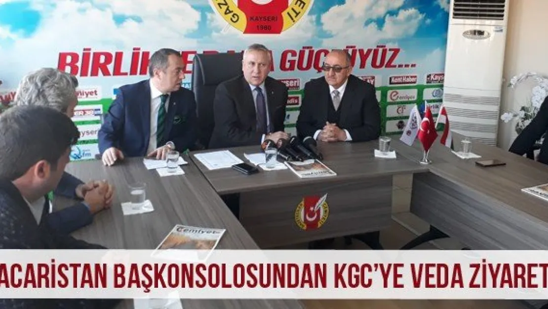 Macaristan Başkonsolosundan KGC'ye veda ziyareti