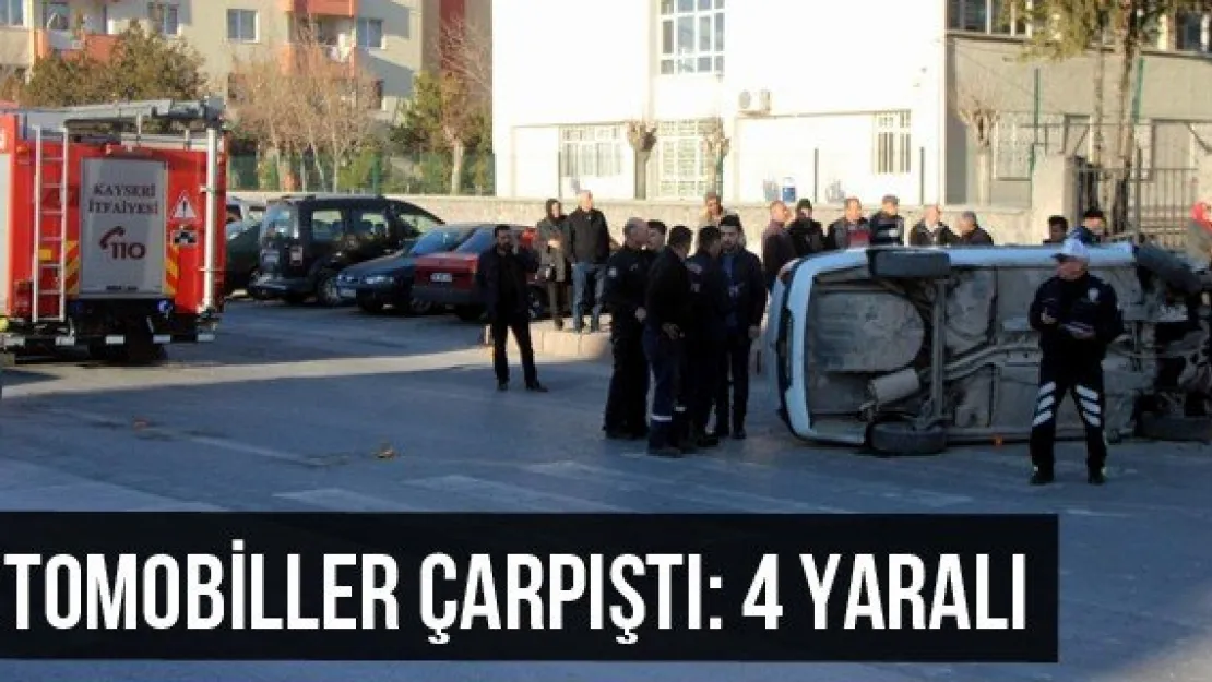 Otomobiller çarpıştı: 4 yaralı