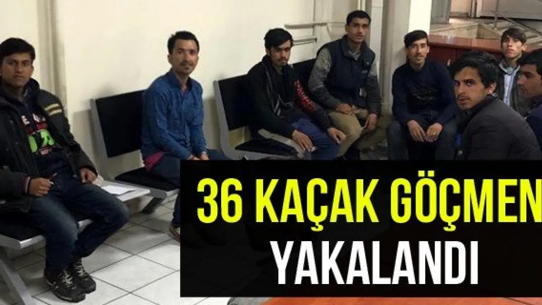 36 kaçak göçmen yakalandı