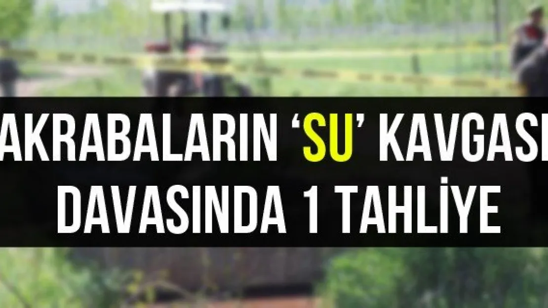 Akrabaların 'su' kavgası davasında 1 tahliye