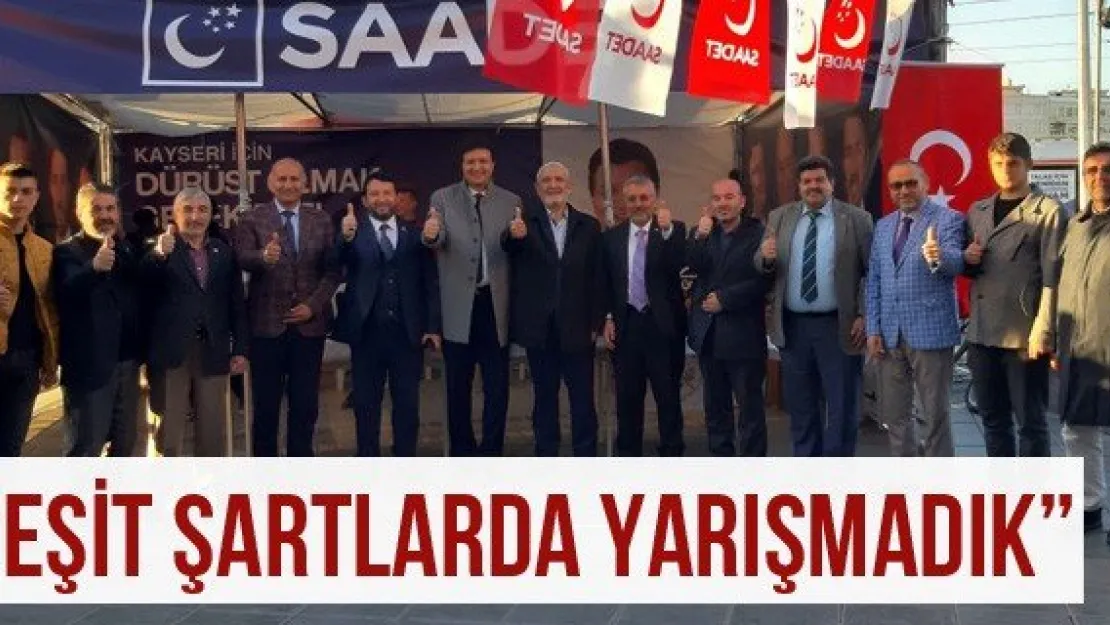 'Eşit şartlarda yarışmadık'