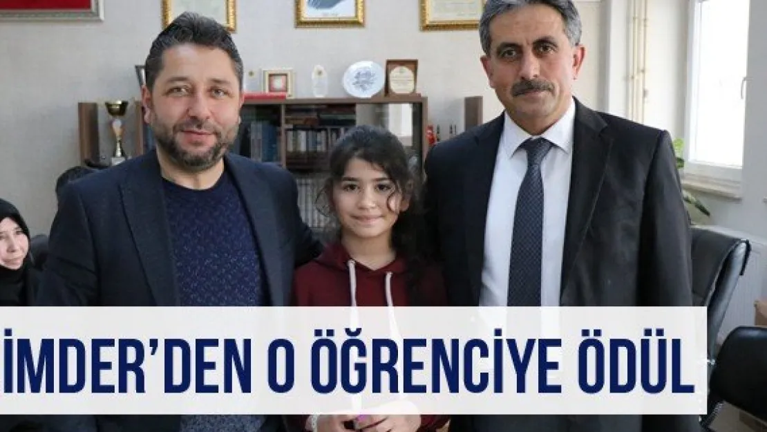 KİMDER'den O Öğrenciye Ödül