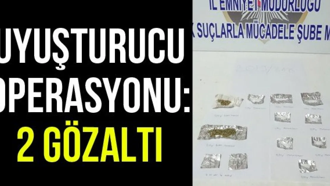 Uyuşturucu Operasyonu: 2 Gözaltı