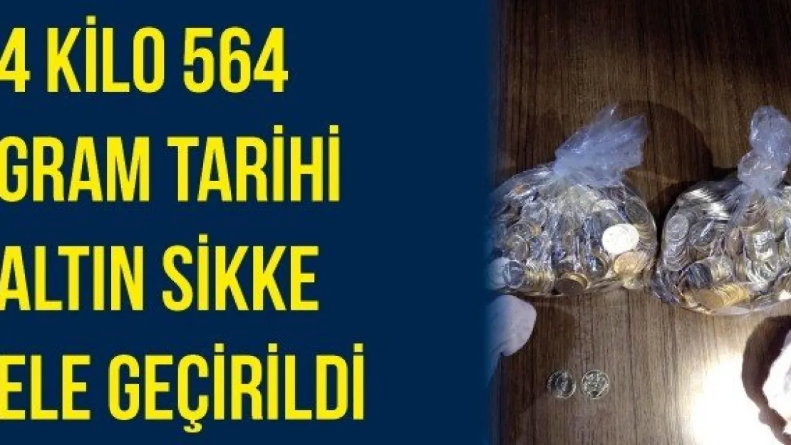 4 kilo 564 gram tarihi altın sikke ele geçirildi