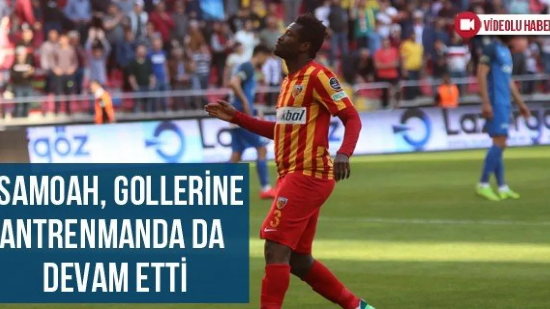 Asamoah, gollerine antrenmanda da devam etti