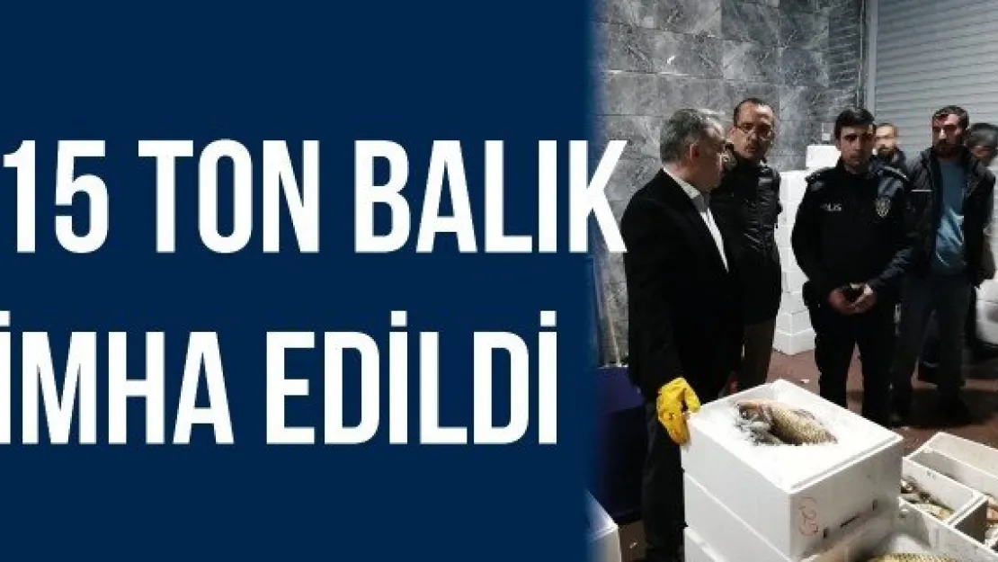 Kaçak ve sağlıksız depolanan 15 ton balık imha edildi