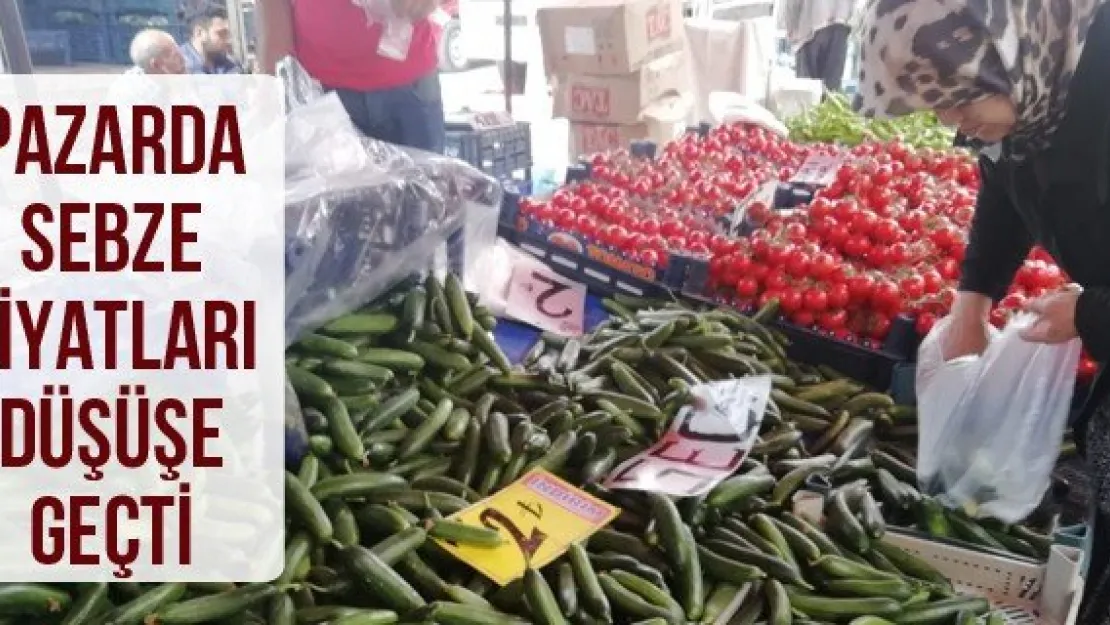 Pazarda Sebze Fiyatları Düşüşe Geçti