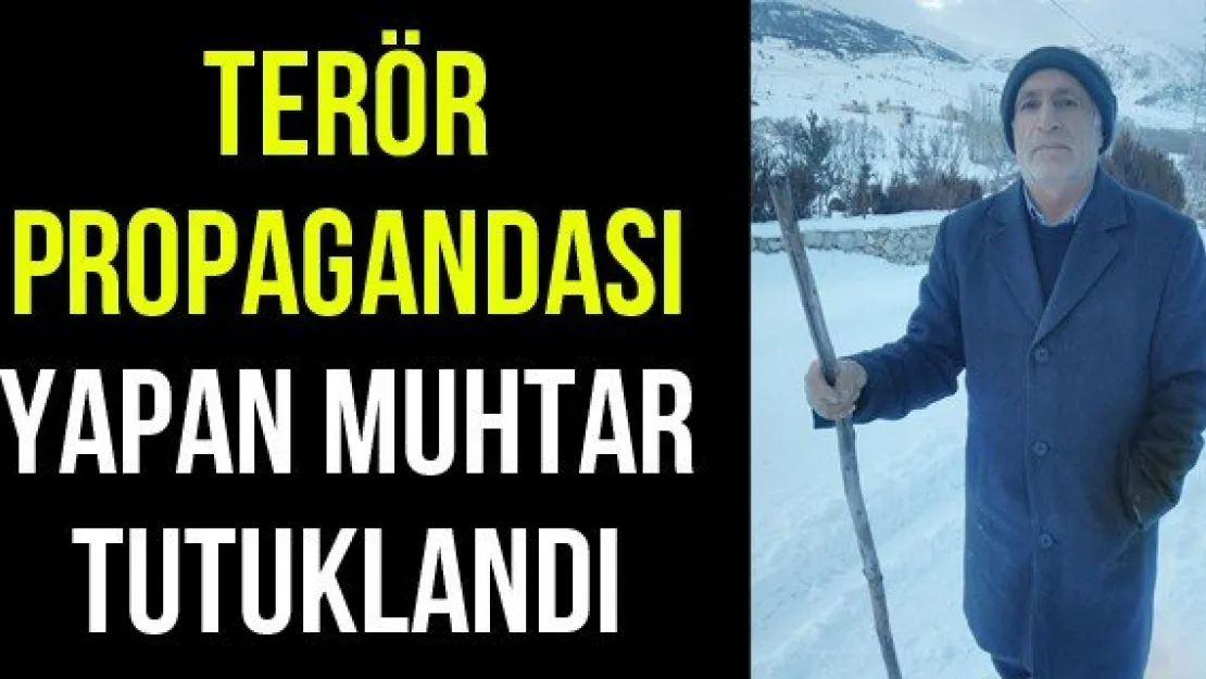 Terör propagandası yapan muhtar tutuklandı