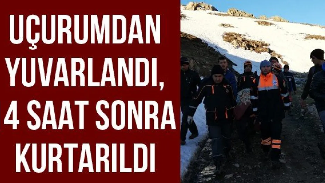Uçurumdan yuvarlandı, 14 saat sonra kurtarıldı