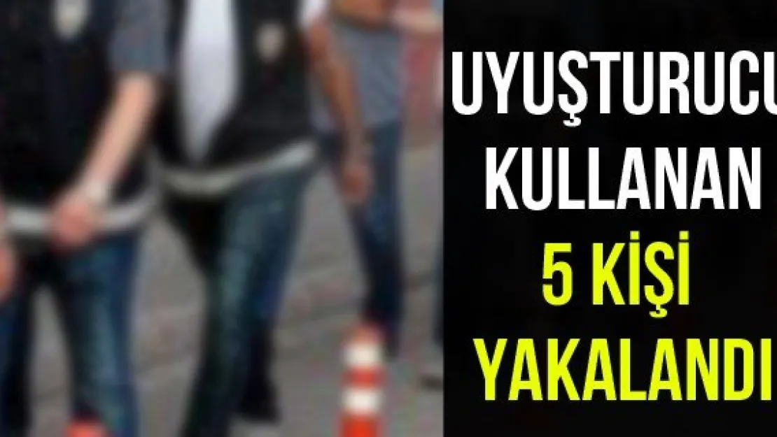 Uyuşturucu kullanan 5 kişi yakalandı