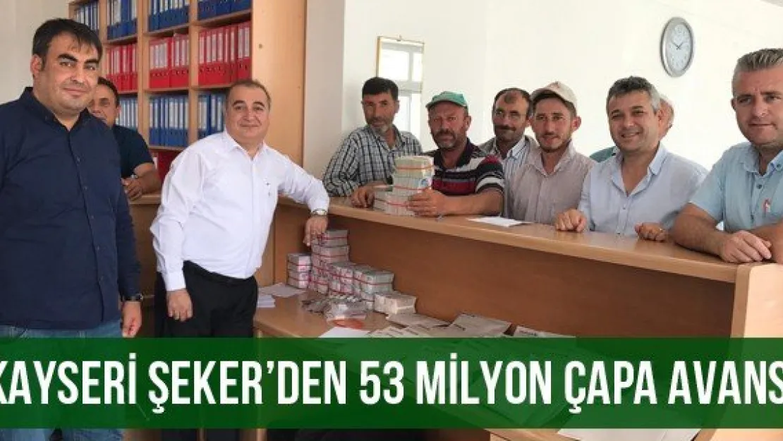 Kayseri Şeker'den Pancar Çiftçisine 53 Milyon Çapa Avansı