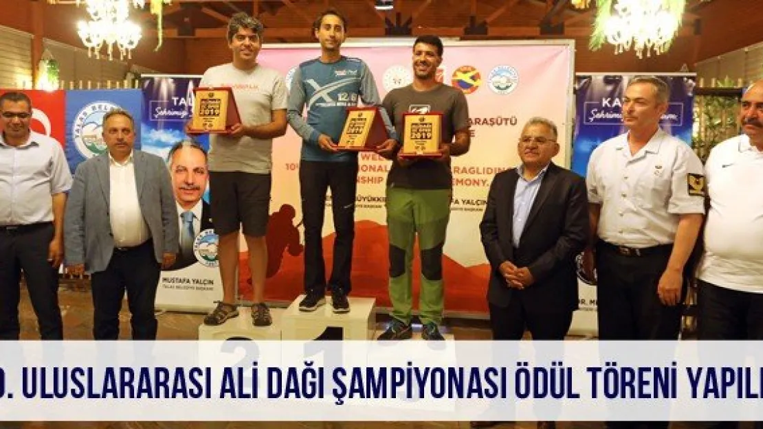 10. Uluslararası Ali Dağı Şampiyonası Ödül Töreni Yapıldı