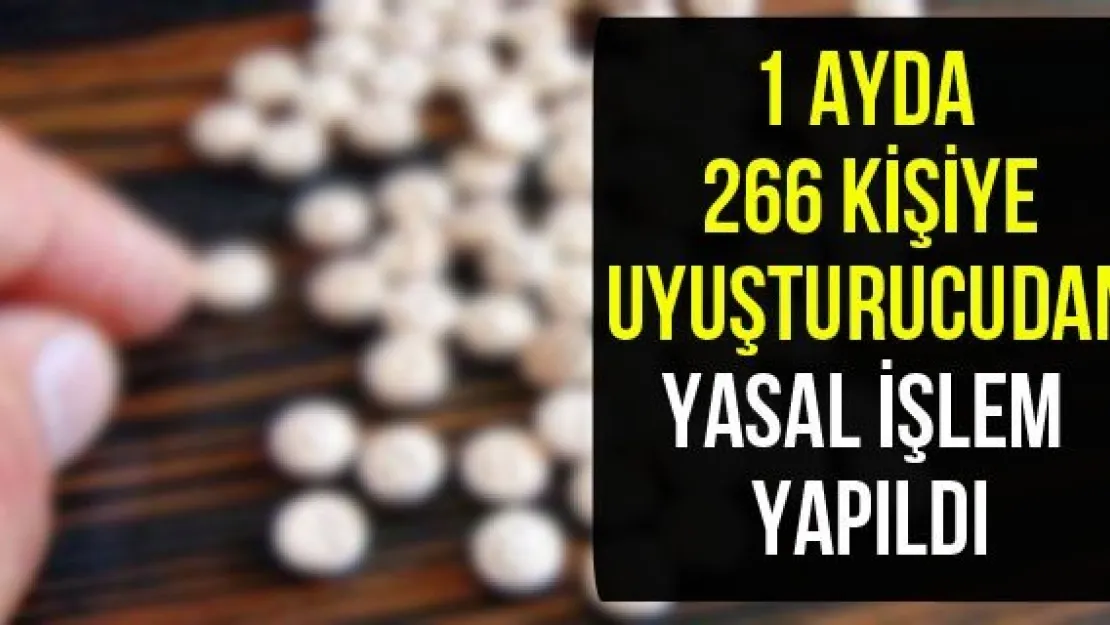 1 ayda 266 kişiye uyuşturucudan yasal işlem yapıldı