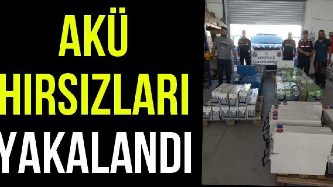 Akü hırsızları yakalandı